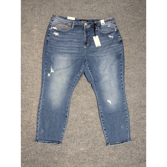 Judy Blue Straight Leg Jeans Womens Plus Size 24W Denim - Picture 1 of 10